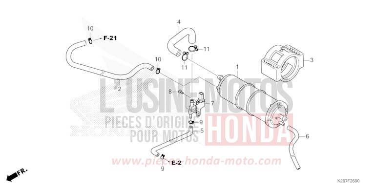 CANISTER for MSX GROM A FORCE SILVER METALLIC (NH411) from 2021